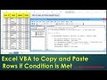 VBA to Copy and Paste Rows if Condition is Met - Excel VBA Example by ExcelDestination