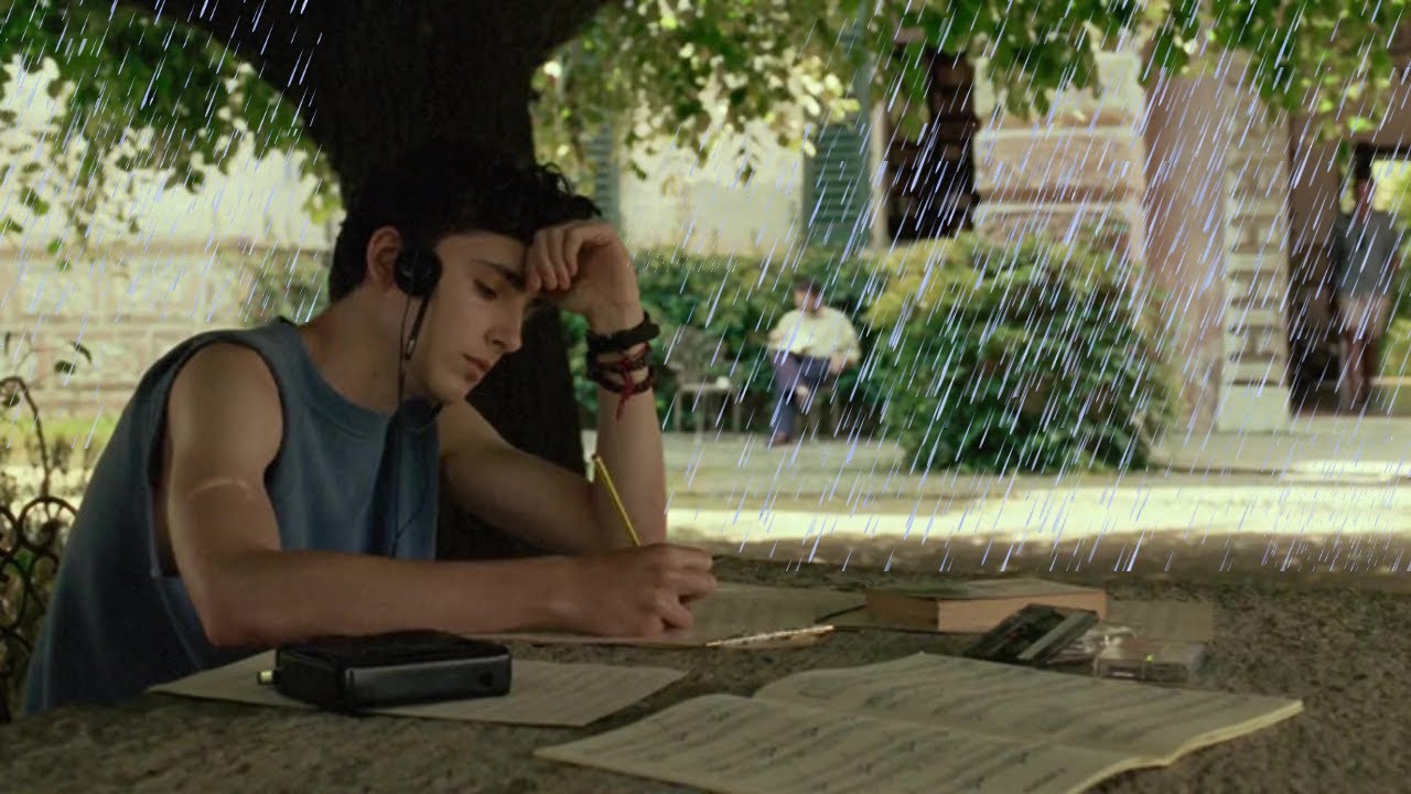 study with elio - call me by your name | Soft Rain & Nature Ambience | 2 Hours