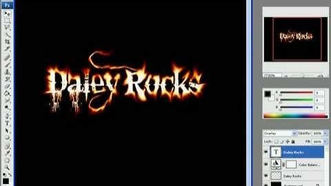 Realistic Fire Text Effect how to tutorial - Photoshop