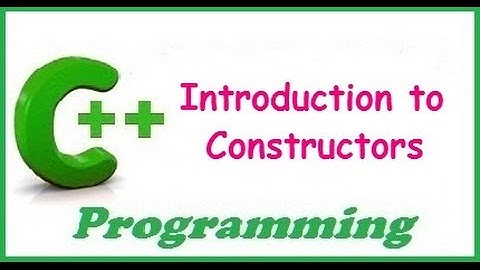 C++ programming video tutorials - Introduction to constructors