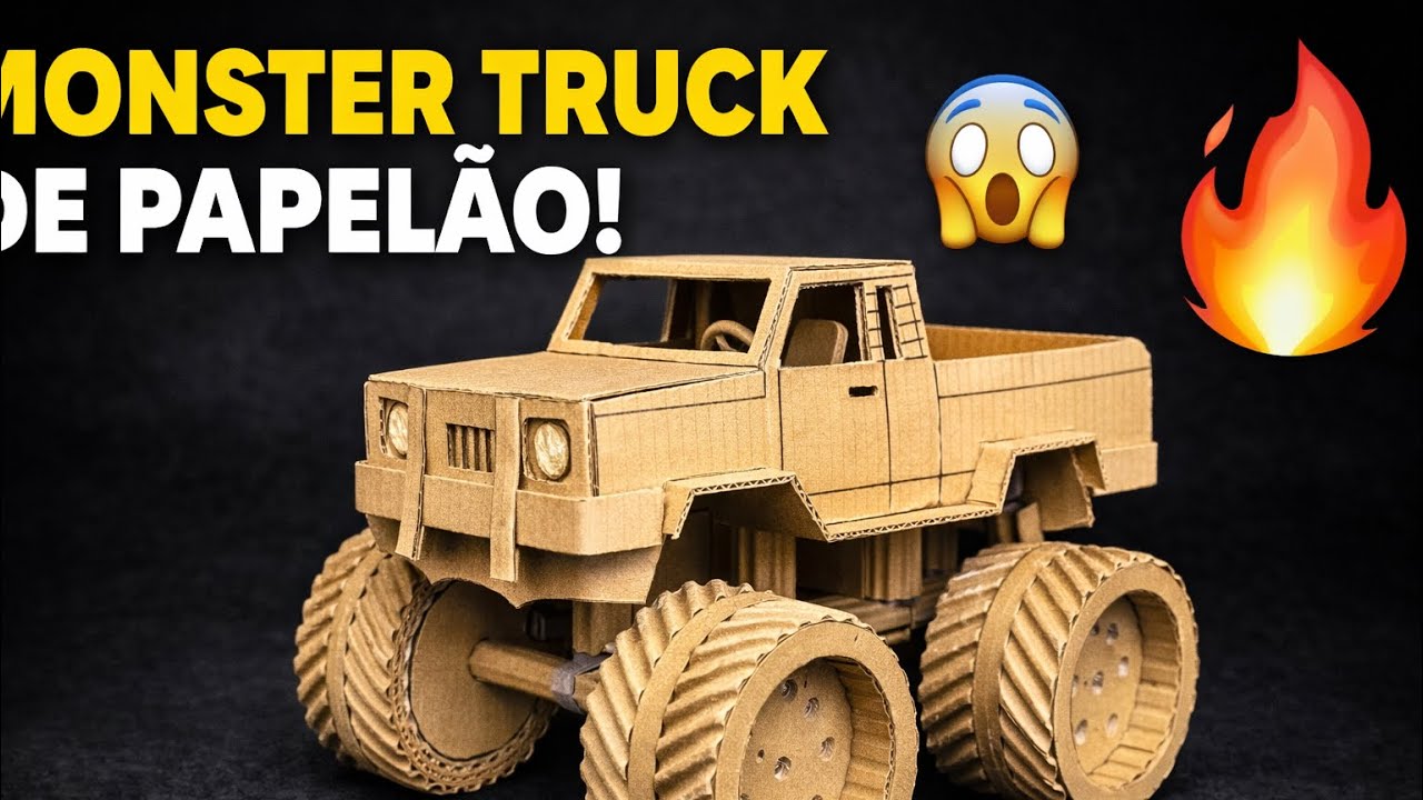 Construindo um Monster Truck só com papelão!