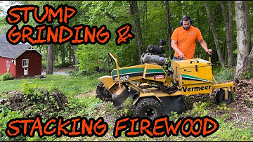 #227 Stump Grinding & Stacking Firewood