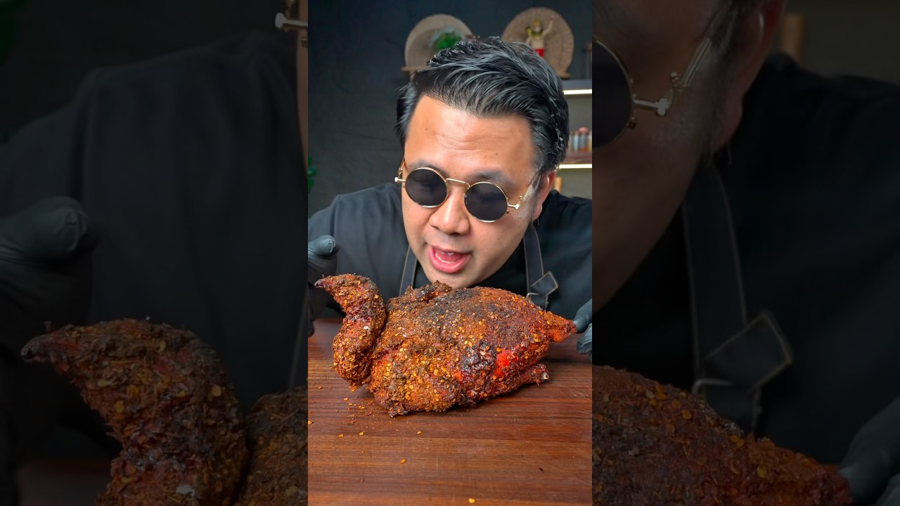 ไก่ทอดจากนรก 🐓 🍗 #mukbang #cooking #funny