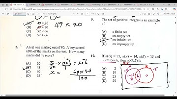 CXC MATHS PAPER 1 MULTIPLE CHOICE