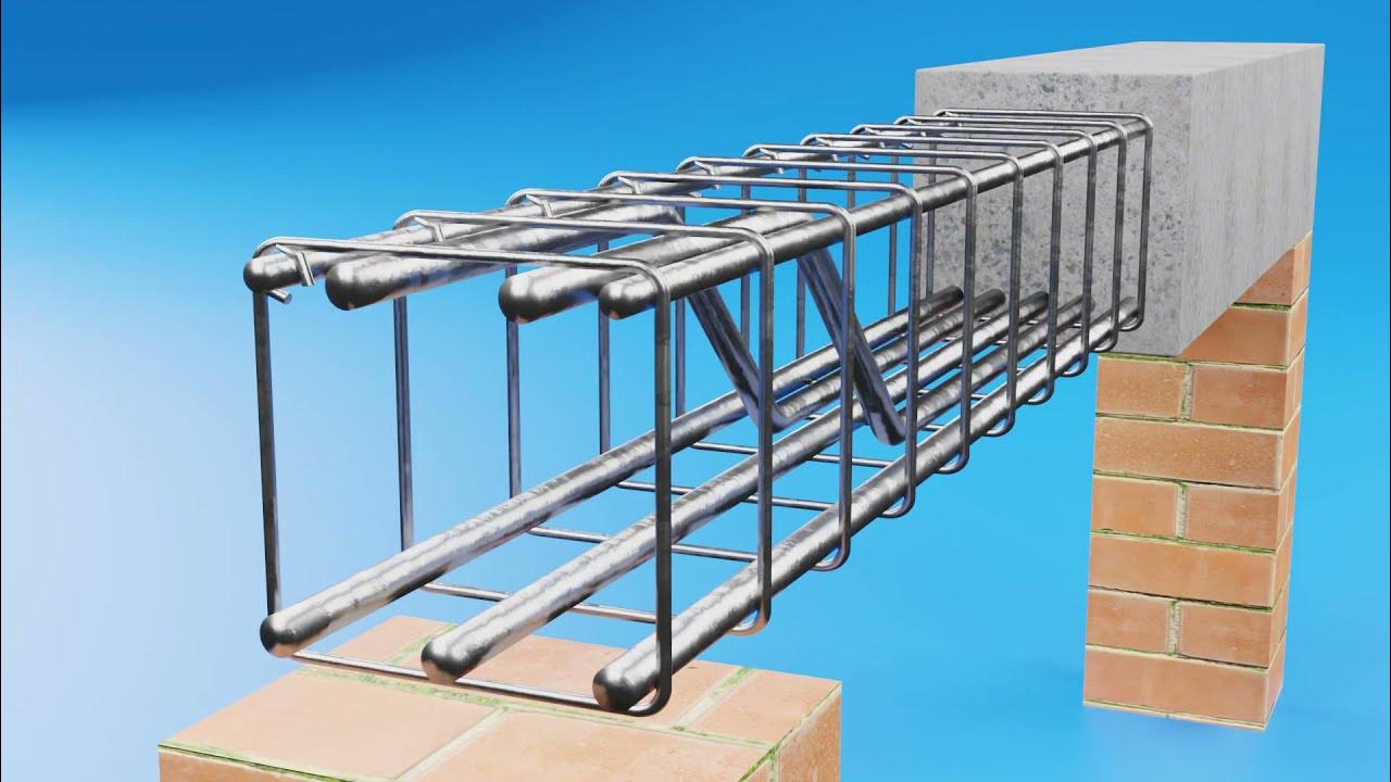 BEAM REINFORCEMENT DETAILS WITH HANGER BARS ANCHOR BARS STIRRUPS