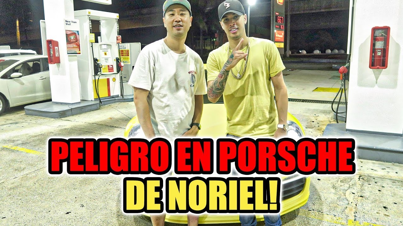 Noriel paseo en su Porsche