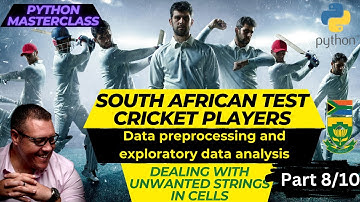 UNSEEN values in cells | Using PYTHON to analyse South African TEST CRICKET data Part (8 of 10)