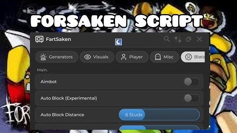 BEST SCRIPT!! FORSAKEN SCRIPT || aimbot, esp, quick generators, auto block, and more..