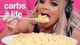 trisha paytas eating pasta * mukbang compilation asmr no talking