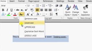 How to Change an Already-Typed Sentence to Capital Letters in Microsoft Wo... : Microsoft Word Help