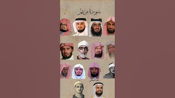 Surah Maryam -Different Voices Part 2 الجزء الثاني#اكسبلور#قرآن#islam#quran#ياسر_الدوسري#تلاوة_خاشعة
