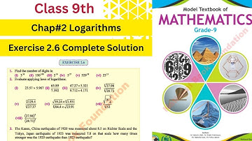 Class 9 Maths Chap 2 Exercise 2.6|Find Number of Digits|Evaluate Applying Laws of Logarithm