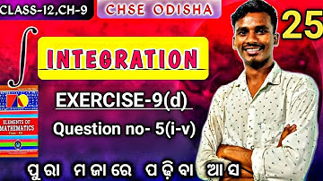 EXERCISE-9(d)||Question no- 5(i-v)|Chapter-9|Class-12|chse odisha|L-25|by bachan sir