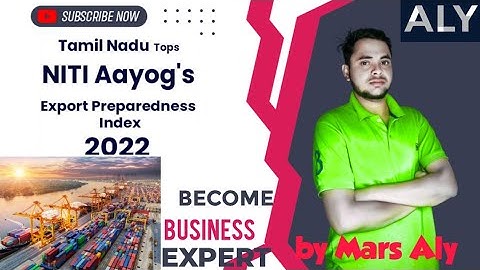 नीति आयोग | Export Preparedness Index 2023 |Daily Current Affairs Aly #nitiayog #currentaffairs