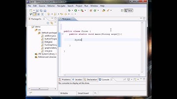 using eclipse hello word program compiling and building in HD