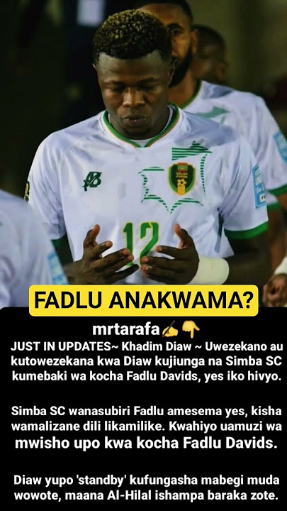 FADLU ANAKWAMA KWENYE HILI DILI, NI YEYE TU