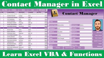 #240-How to Create Contact Manager in Excel