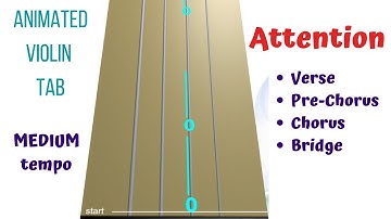 ATTENTION 🎧 Charlie Puth — Violin Tutorial | LIVE Violin | Animated Violin TAB | MEDIUM Tempo