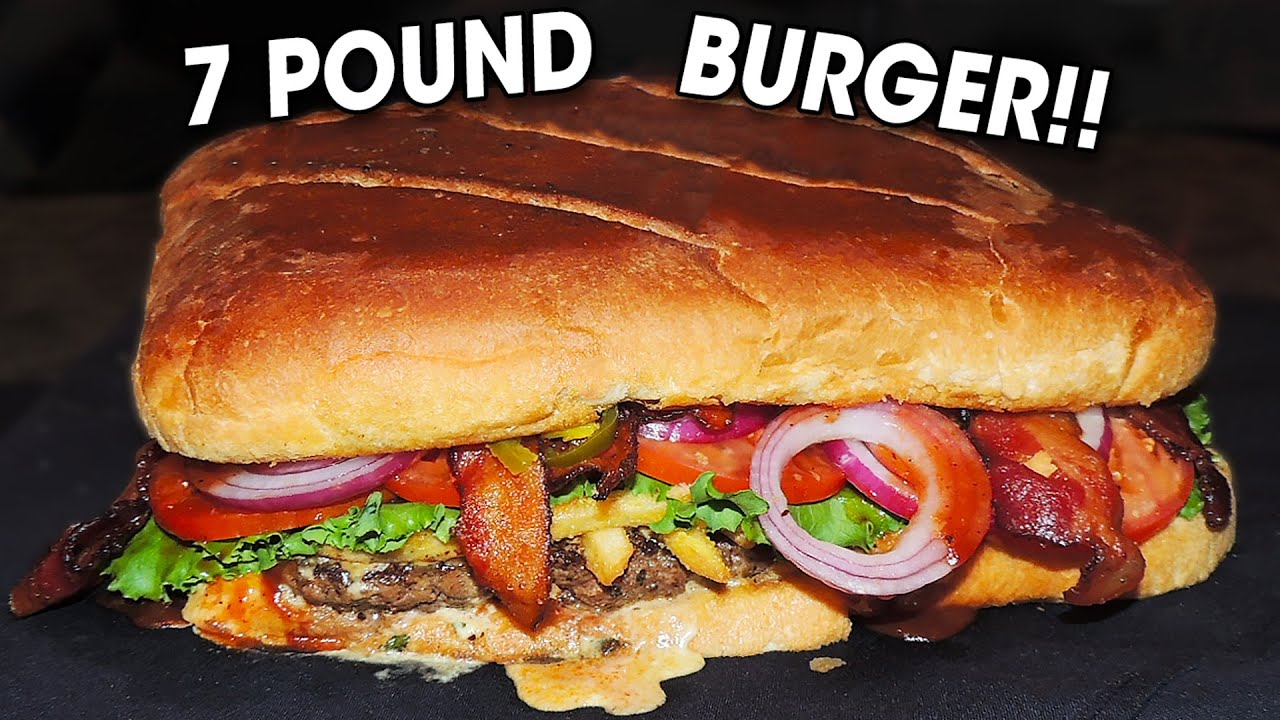Kenny's 7lb Burger Challenge in Frisco, Texas!! (7,000 Calories) YouTube