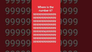 Where is the number 6? #number #findthenumber #shorts #rekkkk #edit