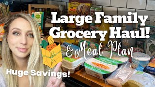 Large family grocery haul || Prepper || Kroger grocery haul and meal plan