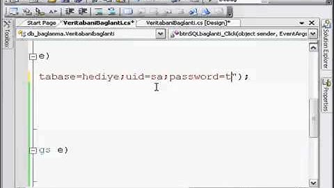 C# ile Mssql ve Access Veritabanı Bağlantısı