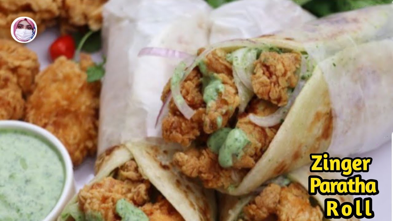 Zinger Paratha Roll Recipe -Restaurant Style Zinger Paratha Roll Recipe By Musarat Food Secrets 