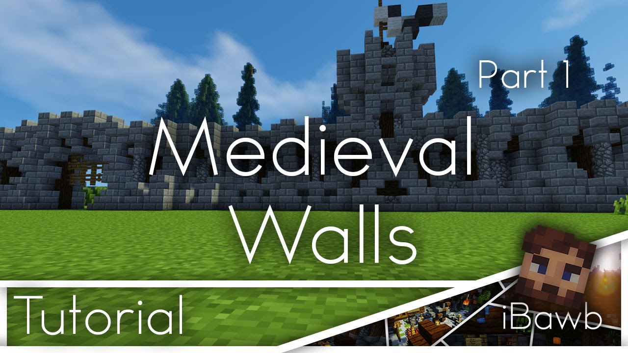Minecraft Tutorial | Medieval Walls | (Part 1) - YouTube