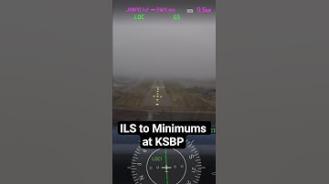 Flying an ILS to minimums at KSBP.