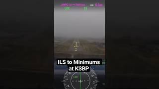 Flying an ILS to minimums at KSBP.