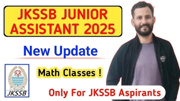 LATEST UPDATE FOR JKSSB JUNIOR ASSISTANT 2025  | YOUTUBE CLASSES UPDATE | IMPORTANT FOR ASPIRANTS