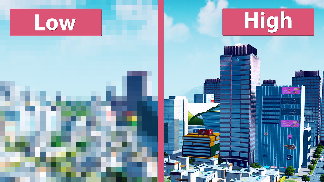 Cities Skylines Pc Low Vs High Graphics Comparison Wqhd 1440p Youtube