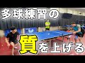抜き打ちでコーチ達の多球練習をチェックしてみた