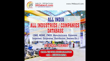 B2B Database Providers (All India) ( All Industries - All Trade ) Data