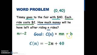 Linear Functions part 2 word problems
