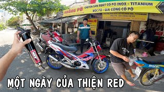 Một ngày của Youtuber Thiện Red có những gì? Móc pô giả zin chuẩn bị xe đi chơi lễ