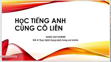 Tiếng anh tiểu học - Hangout Starter Unit 1 4