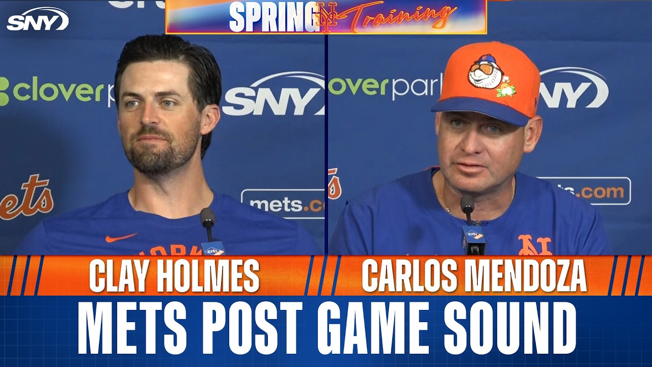 Клей Холмс и Карлос Мендоса о последней весенней разминке Холмса с «Метс» перед поездкой на Всеми...