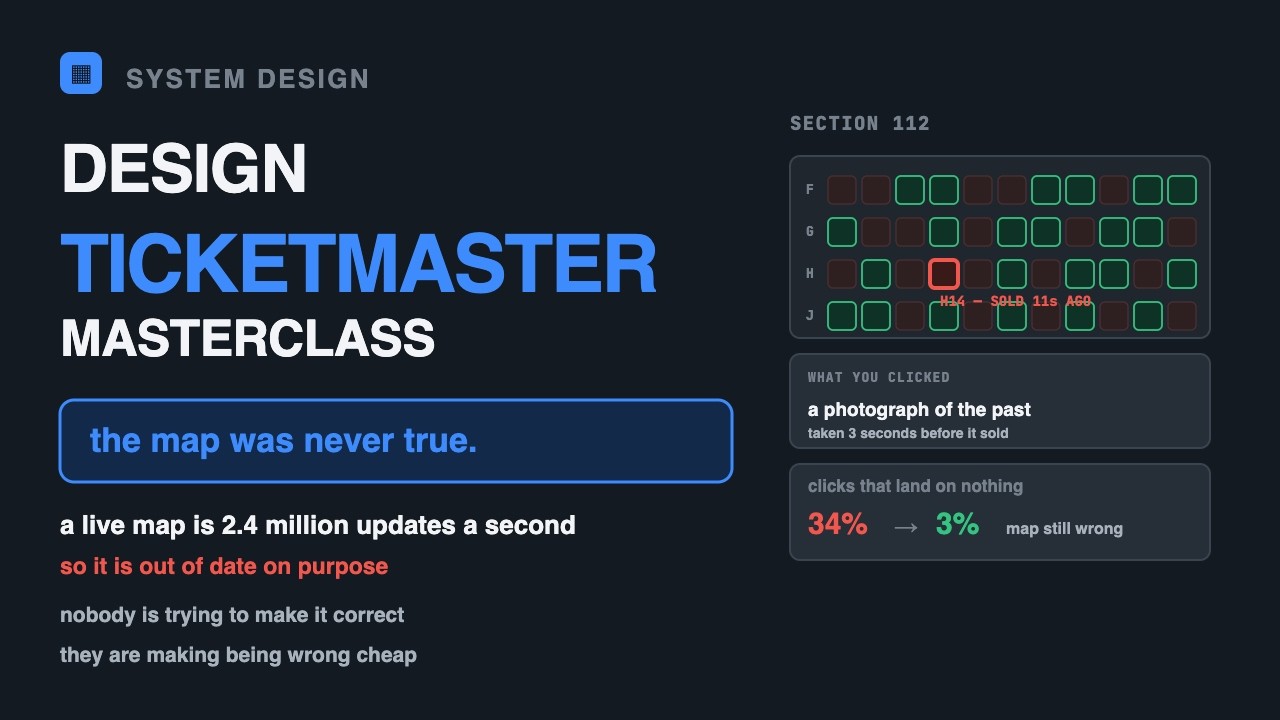 Design Ticketmaster: The Map Was Never True — System Design Masterclass thumbnail