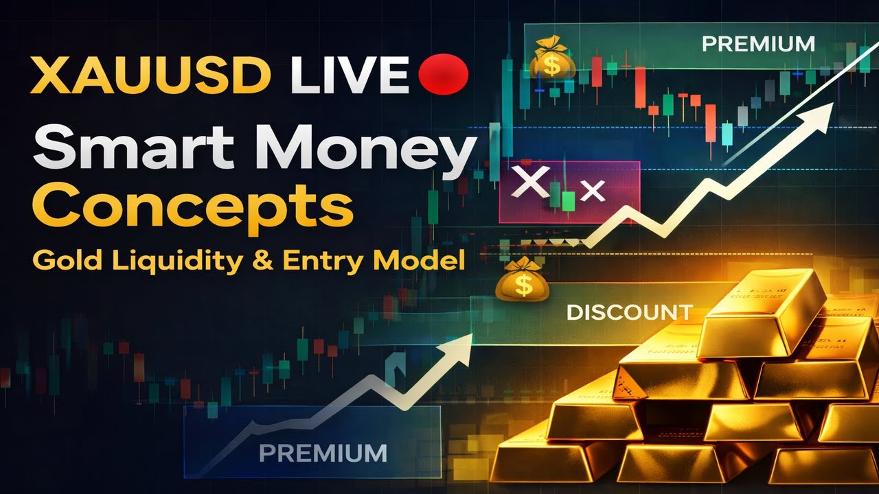 🔴 XAUUSD LIVE 🔴 Mean Reversion Concepts | Gold Liquidity & Entry Model