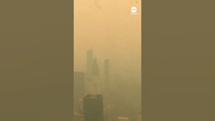 Canadian wildfire smoke overwhelming NYC: timelapse condenses 45 minutes into 45 seconds