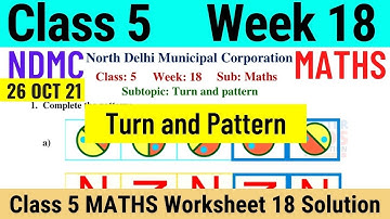 NDMC Class 5 Maths Week 18 Worksheet 18 (26/10/21) | worksheet 18 class 5th maths worksheet Solution