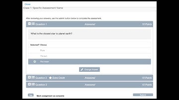 Take an eBackpack Assessment on the iPad.