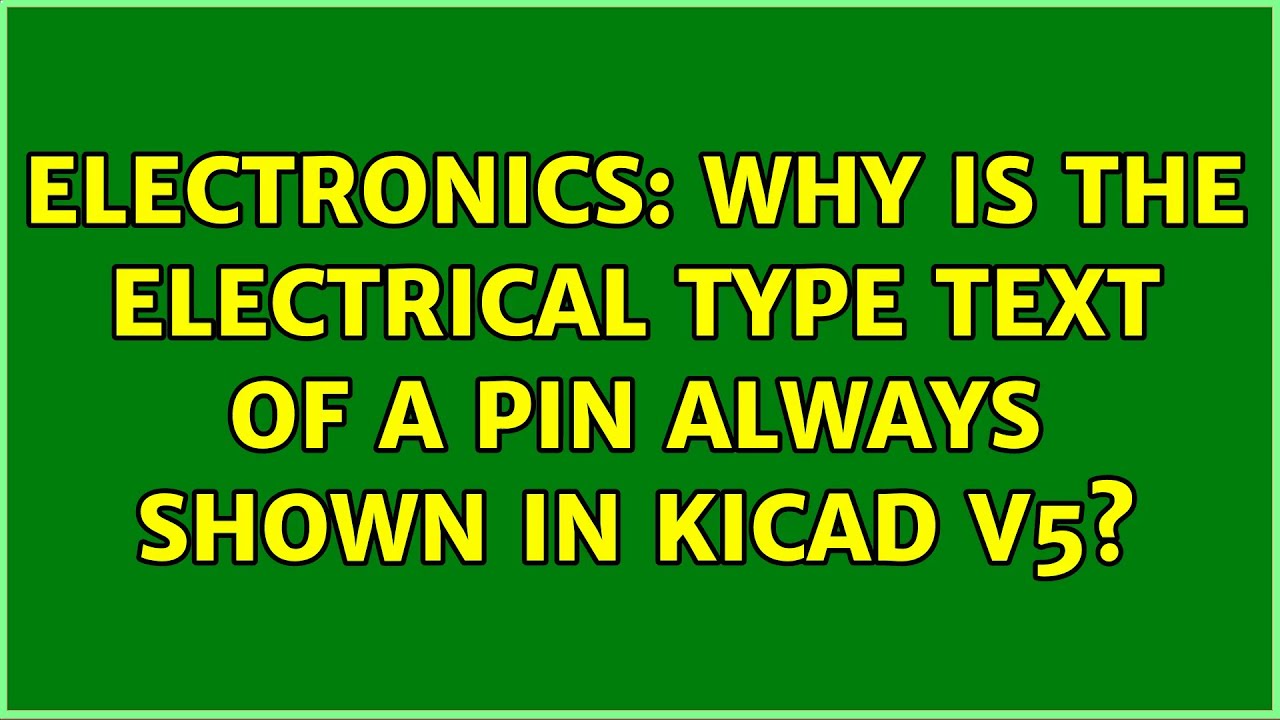 Electronics Why is the electrical type text of a pin always shown in