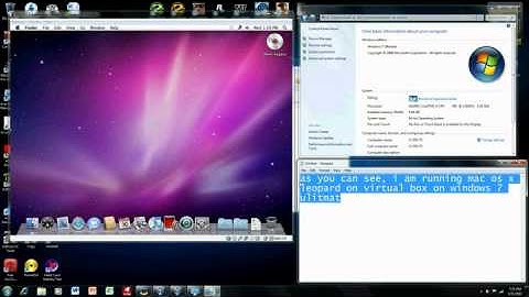 Mac OS X running in Virtual Box on Windows 7