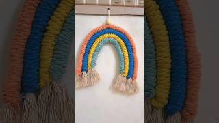 DIY Rainbow 🌈 Wall Hanging#macrame #diy #diycrafts #wallhanging #craftideas#shortsvideo #shorts