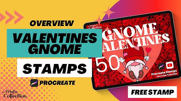 Overview Procreate Stamps – Valentine Gnomes Stamp (FREE Stamp + Tutorials Step by Step)