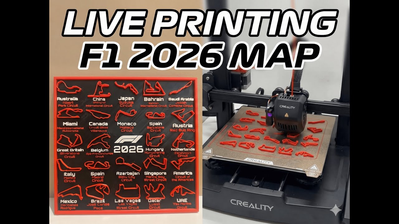 🔴Live: 3D Printing F1 2026 Maps - Formula1 