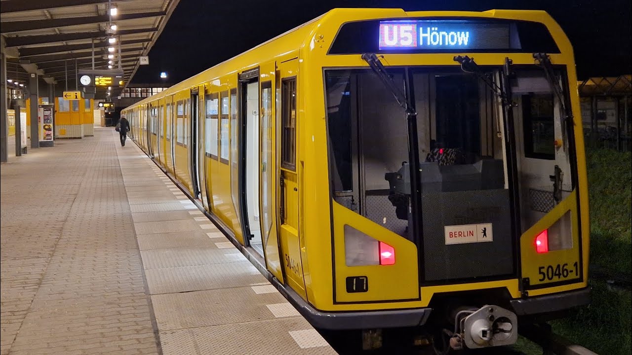 UBahn Berlin Mitfahrt in der kompletten U5 von Hauptbahnhof bis
