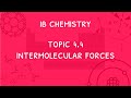 Ib chemistry topic 44 polarity intermolecular forces  solubility